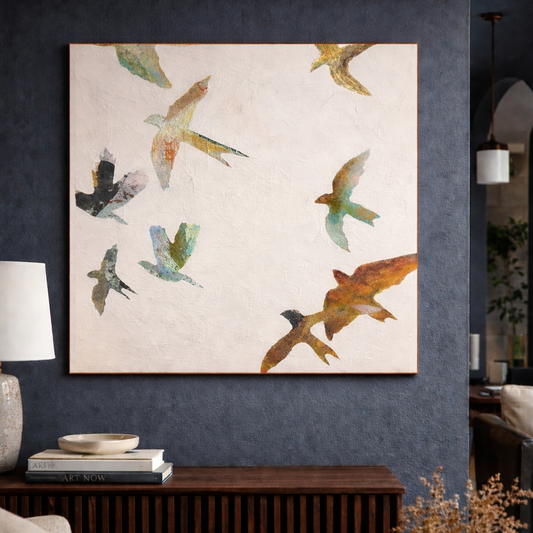 ''Held in the Air" 37 x 37